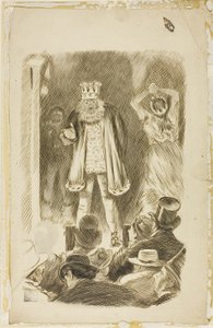 Lord Salisbury przemawia na spotkaniu autorstwa Charles Samuel Keene