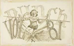 Studium dla strony tytułowej z Punch, tom 81 autorstwa Charles Samuel Keene