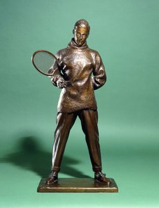 Brązowa figura J.R.H. Książę Walii, później Edward VIII, ubrany do tenisa, ok. 1920-1930