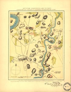 Antietam Sharpsburg i okolice. Zbudowany i wygrawerowany w celu zilustrowania "Wojny z Południem" LOC 99447381 autorstwa Charles Sholl