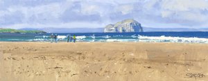 Bass Rock, Belhaven, 2015 (olej na płótnie) autorstwa Charles Simpson