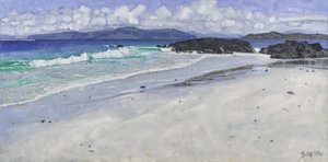 Beach Rocks, Iona, 2016 (olej na płótnie) autorstwa Charles Simpson