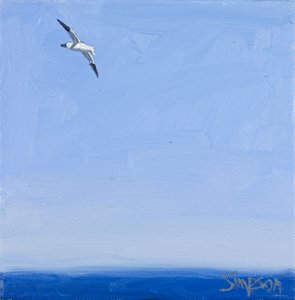 Gannet, 2010 (olej na płótnie) autorstwa Charles Simpson