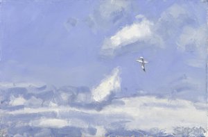 Gannet  Clouds, 2016 (olej na płótnie) autorstwa Charles Simpson