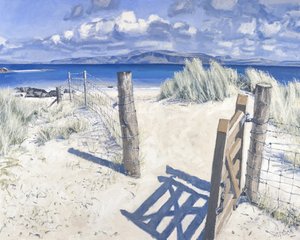 Brama na plażę północną, 2013 (olej na płótnie) autorstwa Charles Simpson