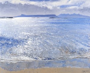 Późne popołudnie, Eigg i Rum, 2013 (olej na płótnie)