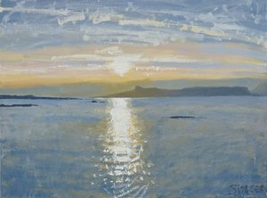 Sunset Sea, 2013 (olej na płótnie) autorstwa Charles Simpson