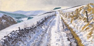 Track to Clovenfords, 2017 (olej na płótnie) autorstwa Charles Simpson