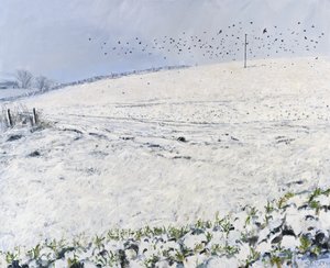 Zimowe wrony, 2012 (olej na płótnie) autorstwa Charles Simpson