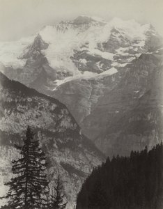 Jungfrau, Widok z Mürren, Szwajcaria, c. 1860. autorstwa Charles Soulier