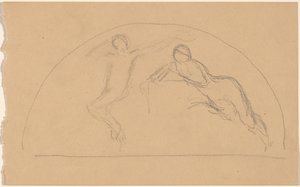 Studium postaci w lunecie autorstwa Charles Sprague Pearce