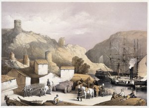 Port Kominiarka w „Sebastopolu”” Ch.Hardinge. Litho Vincenta Brooksa, zm. Londyn 1855 Henry Graves.