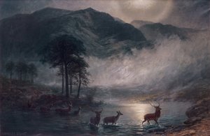 Przeprawa przez rzekę (olej na płótnie) autorstwa Charles Stuart