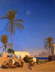 Krajobraz Algierii (fragment) autorstwa Charles Theodore (1814 88) Frere