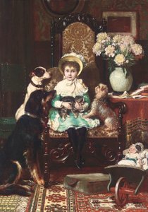 Doddy i jej zwierzaki, 1883 autorstwa Charles Trevor Garland