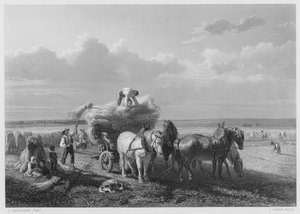 The Harvest-Field, ze zdjęcia w Królewskiej Kolekcji (rycina) autorstwa Charles Tschaggeny