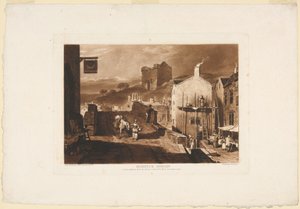Morpeth, Northumberland, z Liber Studiorum, 1809 autorstwa Charles Turner