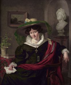 Portret Caroliny Frederiki Kerst, żony Louisa Royera autorstwa Charles van Beveren