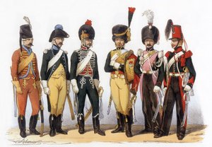 Kostiumy armii francuskiej: Ułanów g-d: 1745 plik myśliwy (za Ludwika XV); 1785 pod rządami Ludwika XVI; republika 1794; 1810 gwardia imperialna (1. imperium); 1824 gwardia królewska (przywrócenie); 1840, rysunek Charlesa Verniera (1831-1887).