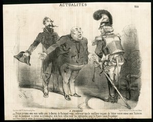 Ilustracja Charlesa Verniera (?-1887) w Le Charivari - O - Niemcy Prusy, Prezydent Republiki, Frosdorf - Ratapoil autorstwa Charles Vernier