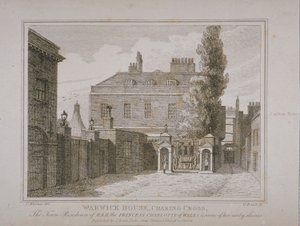 Widok Warwick House, rytowany przez Samuela Rawle (1771-1860) i opublikowany przez Johna Bootha (1794-1855) 1818 autorstwa Charles Warren