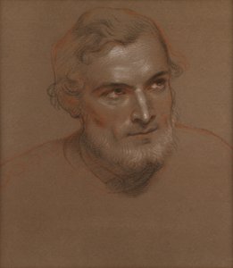 Głowa mężczyzny (Kreda) autorstwa Charles West Cope