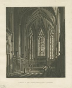 Wnętrze katedry w Lichfield - Kaplica Lady: rycina akwatinty, bd [ok. 1813] (druk) autorstwa Charles Wild