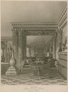 Alkowa, Złoty Salon, Carlton House, Londyn autorstwa Charles Wild