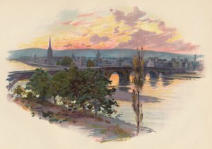 Perth, od końca mostu, 1907, c1890