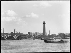 Shot Tower and Lead Works, Belvedere Road, Lambeth, Greater London Authority, 1936. autorstwa Charles William Prickett