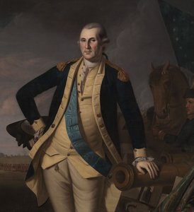 Jerzy Waszyngton w bitwie pod Princeton, c.1779 (olej na płótnie) autorstwa Charles Willson (and workshop) Peale