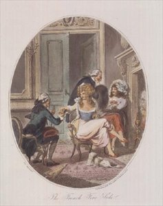 Francuska strona przeciwpożarowa, grawerowana przez P.W. Tomkins (1760-1840) (akwatinta) (patrz także 64847, 64849 i 64850) autorstwa Charles after Ansell