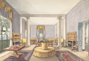Projekt do wnętrz, ca. 1830. autorstwa Charles de Brocktorff