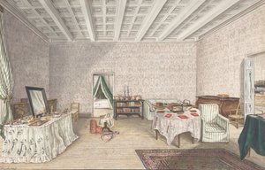 Projekt wnętrz, ca. 1830. autorstwa Charles de Brocktorff