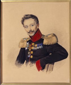 Portret księcia Fiodora Fiodorowicza Gagarina (1746-1863) (Portret F.F. Gagarina). Praca Carla Von Hampeina (1794-po 1880), ołówek i akwarela na papierze, ok. 1830. Sztuka rosyjska
