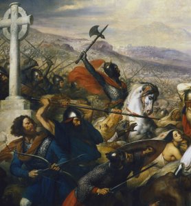 Karol Martel w bitwie pod Tours (Szczegół) autorstwa Charles de Steuben