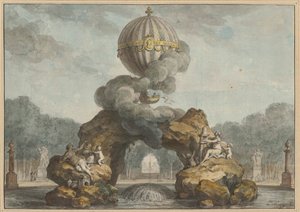 Projekt dekoracji fontanny z Charlière, 1783.