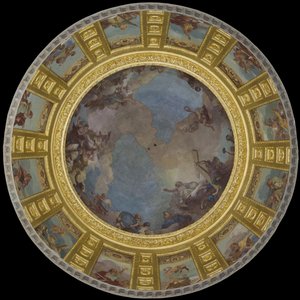 Święty Ludwik w chwale. 1702-1707 (fresk) autorstwa Charles de la Fosse