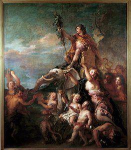 Triumf Bachusa Obraz Charlesa de la Fosse (1636-1716) XVII-wieczne słońce. 1,57x0,83 m .