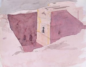 Giorgis Sunset, Lalibela, Etiopia, 1996 (wc na papierze)