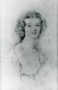 Portret Ellen Nussey (ołówek na papierze)