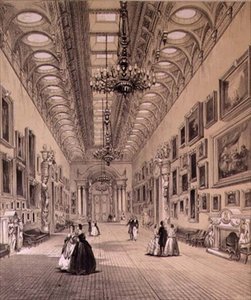 Galeria Obrazów w Pałacu Buckingham, c.1880 (litografia) autorstwa Charlotte Campbell