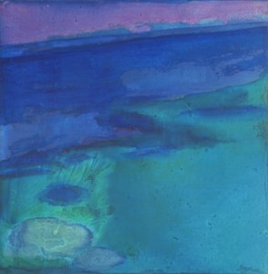 Cyanae Blue, 1997 (olej i glazura na zaprawie)