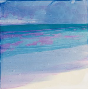 Plaża Żółwi, 2000 (olej na zaprawie) autorstwa Charlotte Johnstone