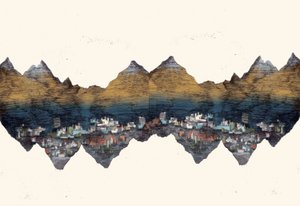I echo gór, 2013 (trawienie suche i cyfrowe) autorstwa Charlotte Orr