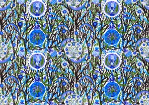 Ashmolean Museum Pattern Design #2, 2020 (pędzel i długopisy) autorstwa Charlotte Orr