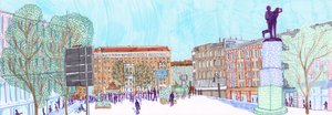 Hermannplatz, 2017 (pędzelki) autorstwa Charlotte Orr