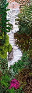 Kew Gardens #2, 2020 (pędzelki na papierze) autorstwa Charlotte Orr