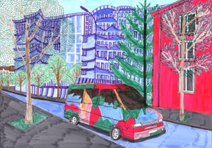 Koloniestraße, Ślub, 2017 (pędzelki) autorstwa Charlotte Orr