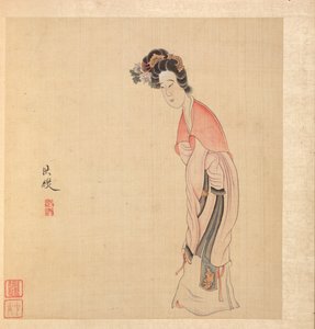 Obrazy według starożytnych mistrzów: Dama, 1598-1652. autorstwa Chen Hongshou